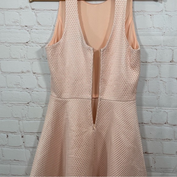 Crystal Doll Dress Womens Size Small Pink Eyelet Fit & Flare Casual Textured - Picture 6 of 13